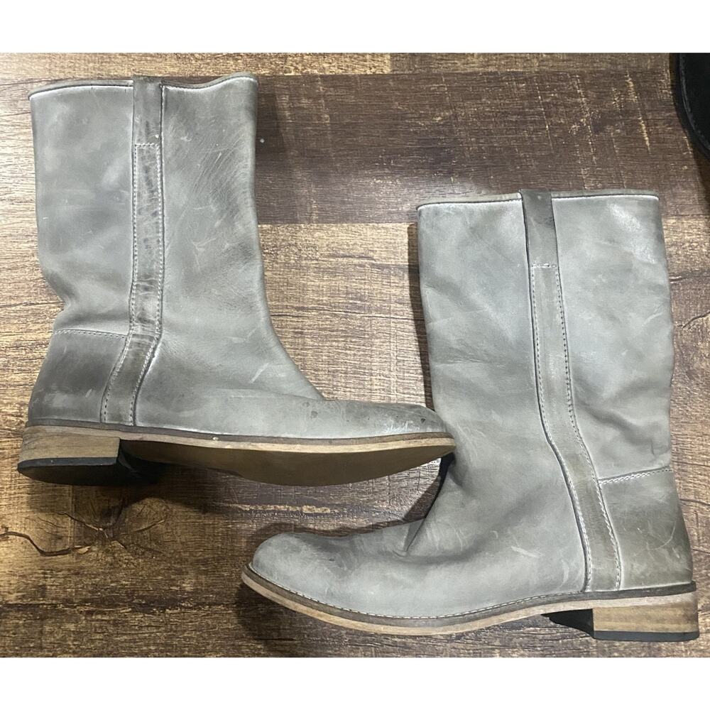Ivylee Copenhagen Simone boots EU 38/US 7.5 Gray leather mid calf pull on